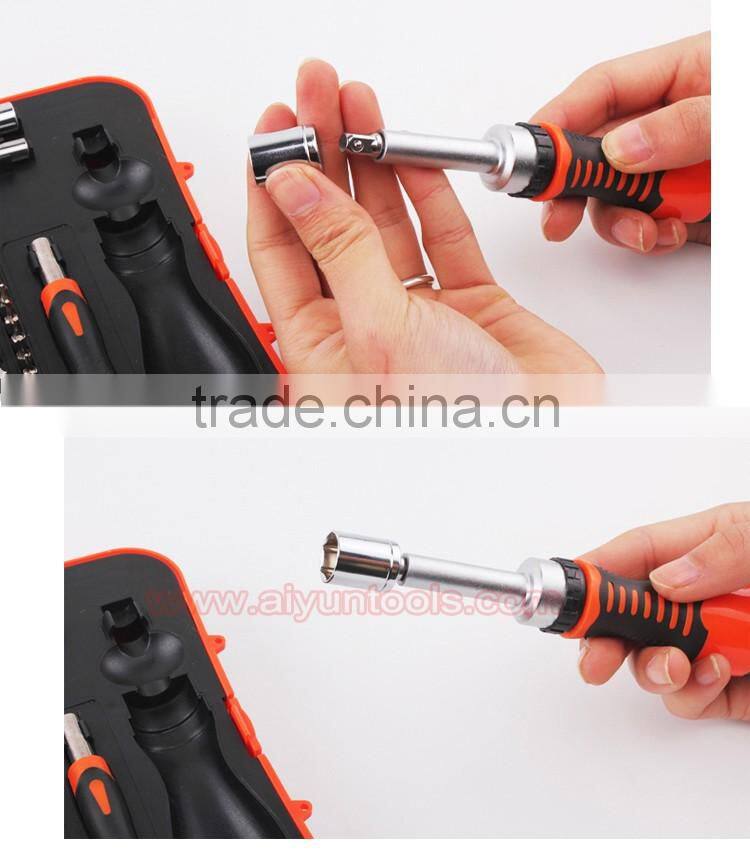 65pcs Mini Bits set Hand Socket Sets ratchet screwdriver Drive wrench