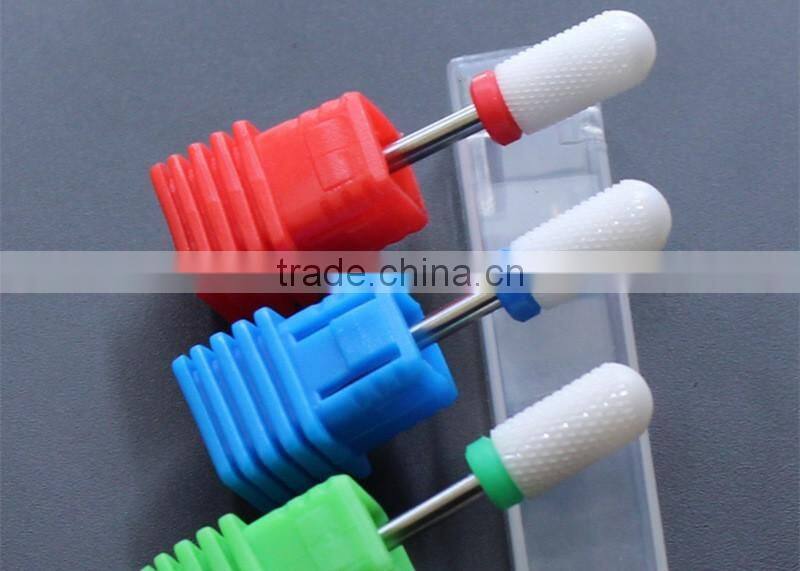 Nail Head Diameter 6.5MM Barrel Balll Total Length 40MM White Ceramic Burr White 1 Piece