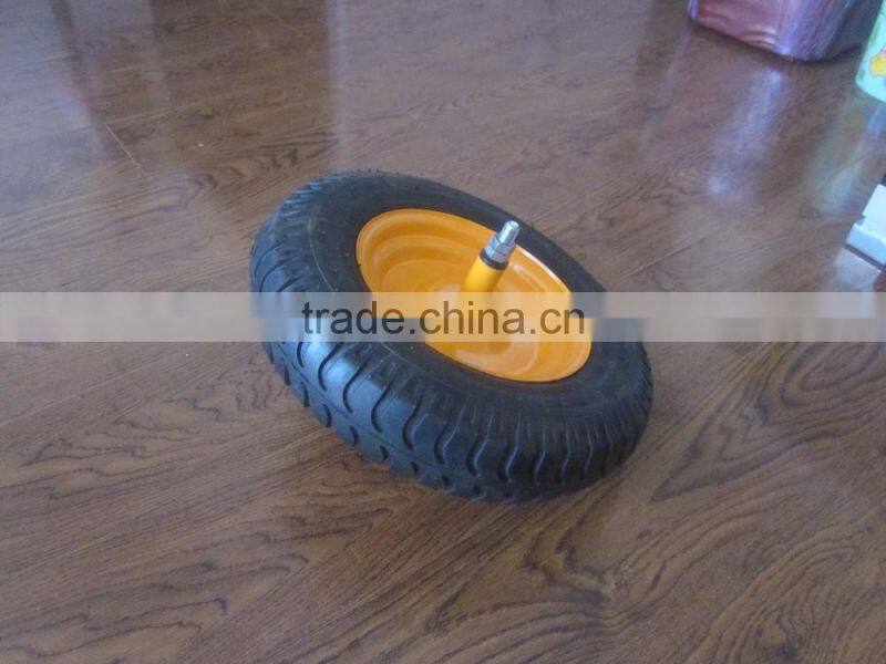 wheel barrow wheel 14x4 rubber wheel 4.00-8 with steel rim