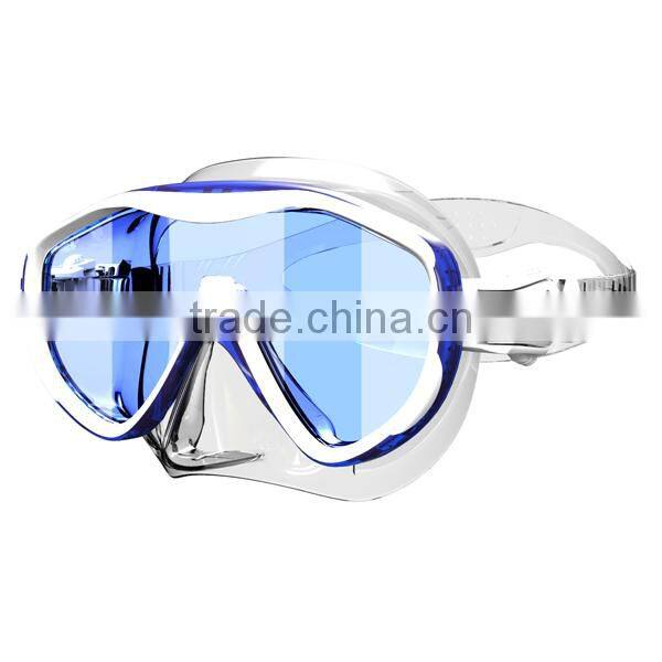 CE approval Silicone Diving mask with mirrored lens,diving Equipment for Spearfishing (MM-100)
