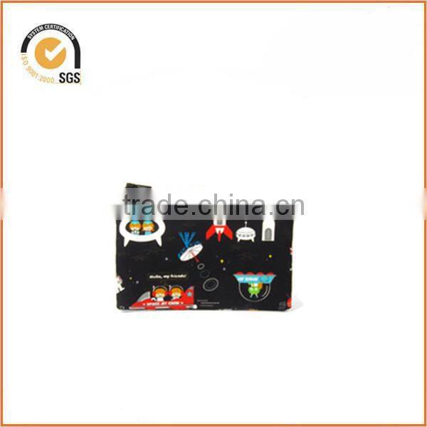 Space Explorers Zippered Pouch / Zipper Bag with Intergalactic Space Adventure on Black By Chiqun Dongguan CQ-H03011