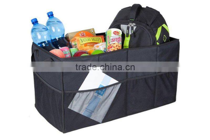 Wholesale Folding 2-Compartment Trunk Organizer with 2 Handles With Customized Logo