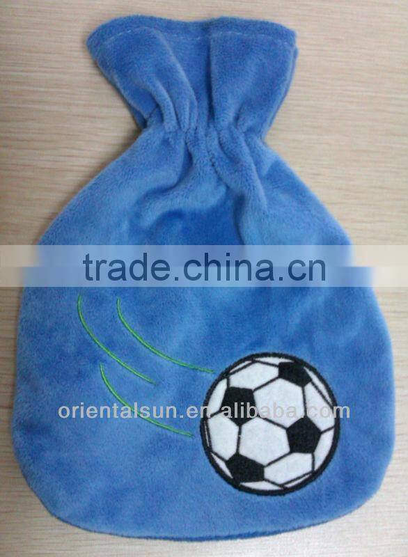 Blue Football Cotton Hot Water Bottle With Covers
