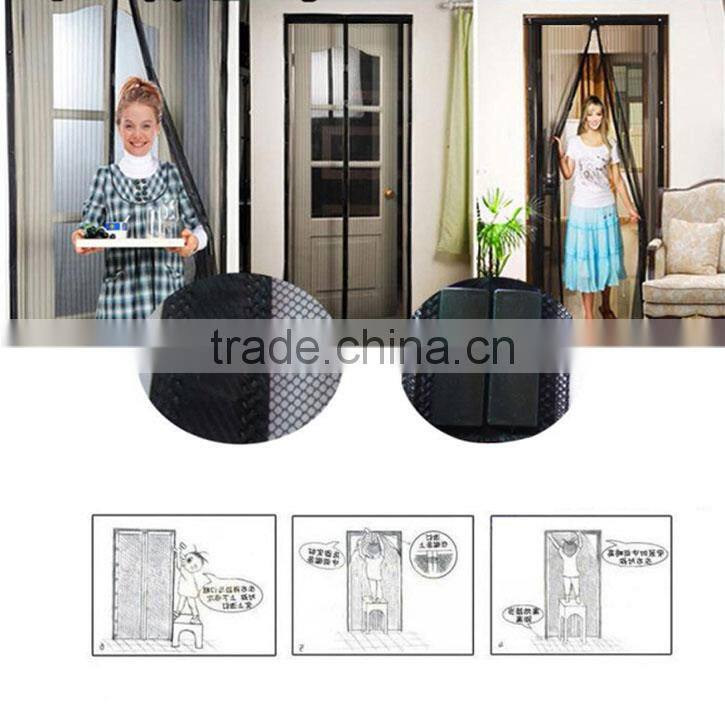 Insect Fly Bug Mosquito Netting Screen Mesh Screen Magnetic Bi Fold Screen Door