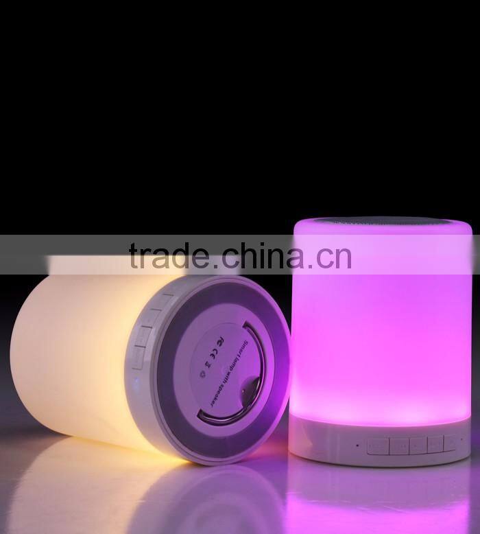 MP3 Player Portable Led Touch Sensor Table Lamp With Mini Bluetooth Speaker