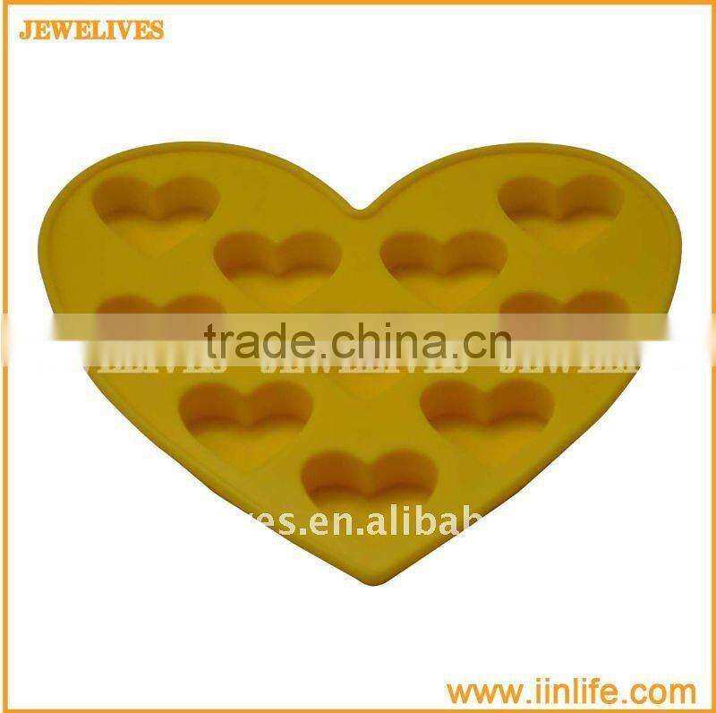 Heart shape silicone ice mold