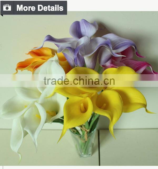 Hot sale real touch ribbon flower calla lily