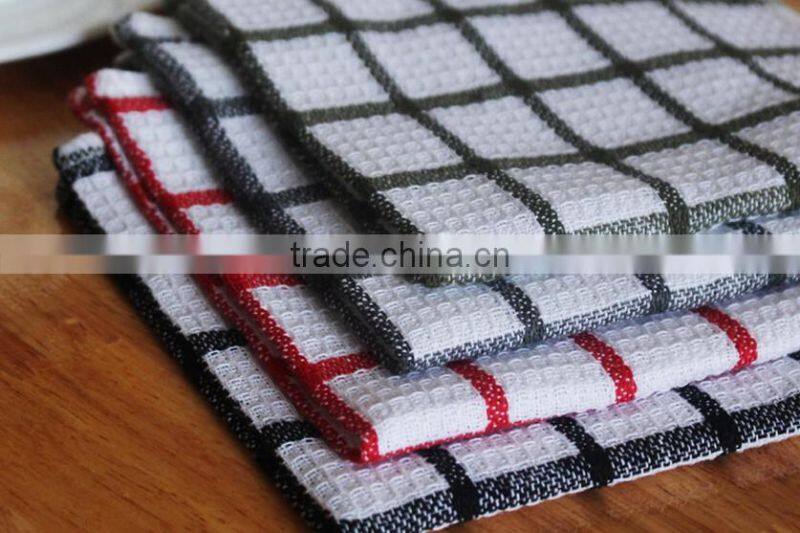 30cm x30cm cheap cotton wholesale printed household cleaning weave dish towels