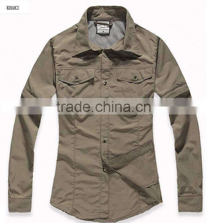 2017 Summer Fashion Designer Quick Drying and UV Resistant hiking Shirts Outdoor brand sports camping men's shirts