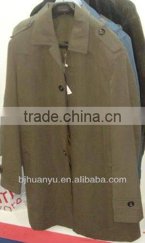 Man Medium-length style Khaki waterproof jacket 2015