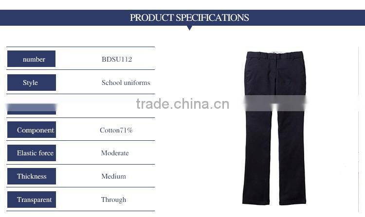 Wholesale Cotton Khaki School Pants With Elastic Waist For Juniors Boys