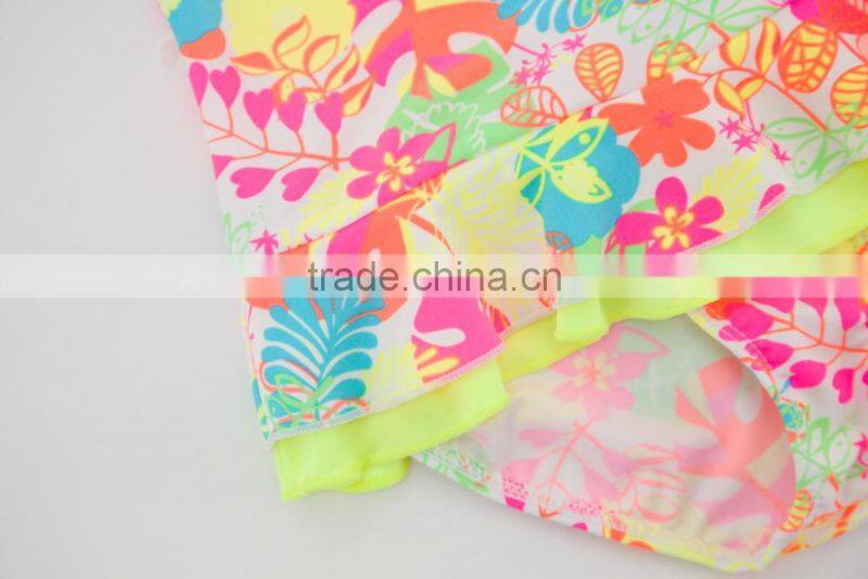 2017 OEM Service Sublimation Designer Girl Swimwear For One Piece Beachwear