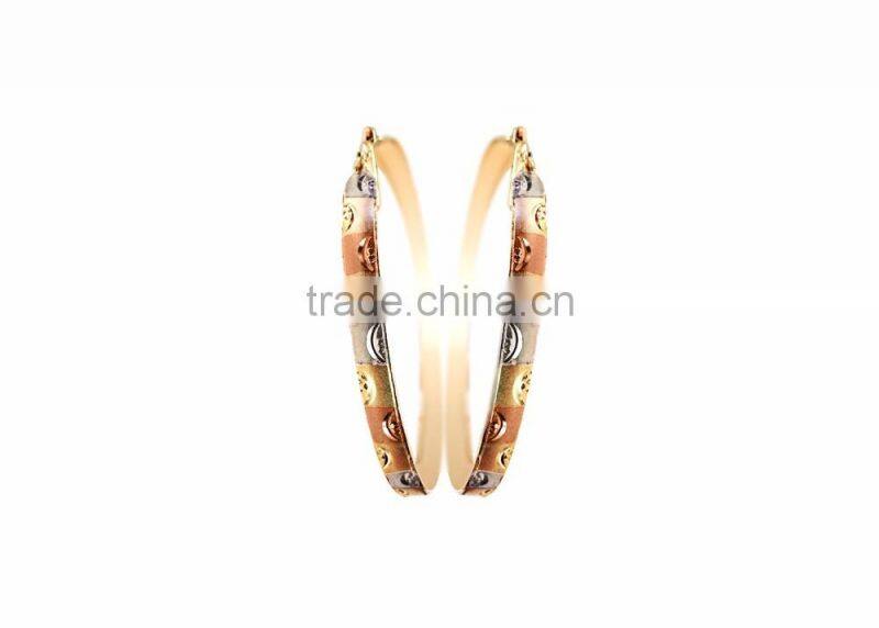 Gold plated Tri color Earrings