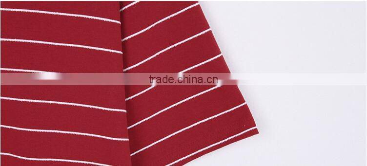 The sleeve stripe T-shirt girl summer long loose big yards