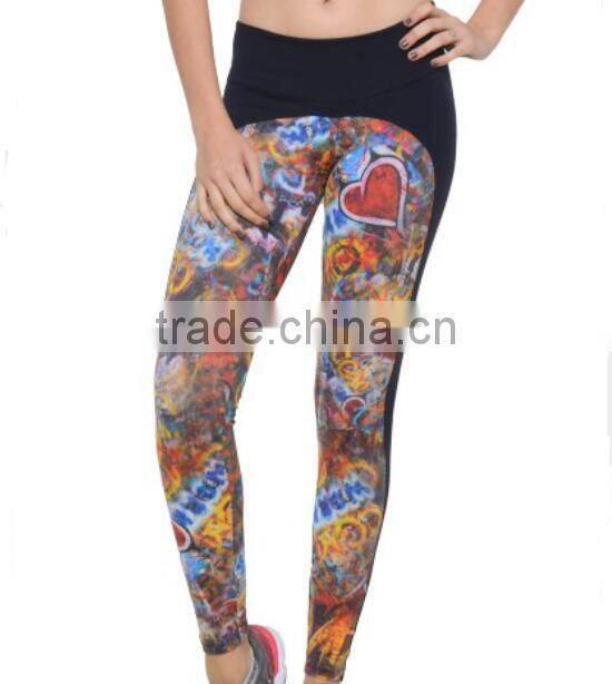 Fabric Sublimation Printing Running Leggings 2017 Apparel Plus Size Yoga Pants