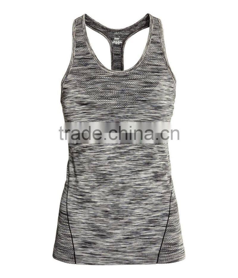 Summer Europe America New Fashion Dri Fit Seamless Spaghetti Strap Tank Top