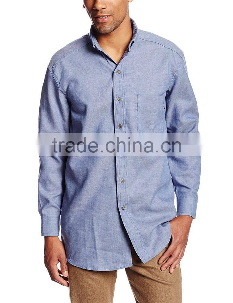 2017 hot sell new design men's twill long sleeve shirts wholesale