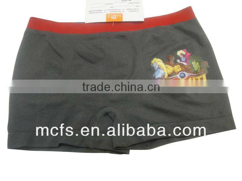 Best quality and fashion design seamless boy's navy boxers underwear panties