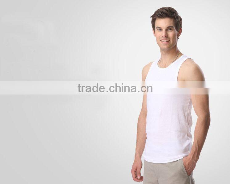 Factory Provide Seamless Pain Color Mens Tank Top