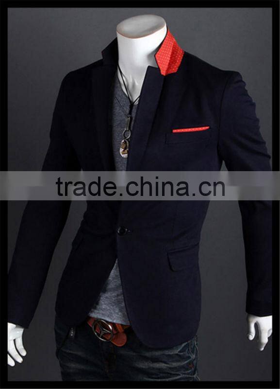 latest new design casual style one button slim men blazer