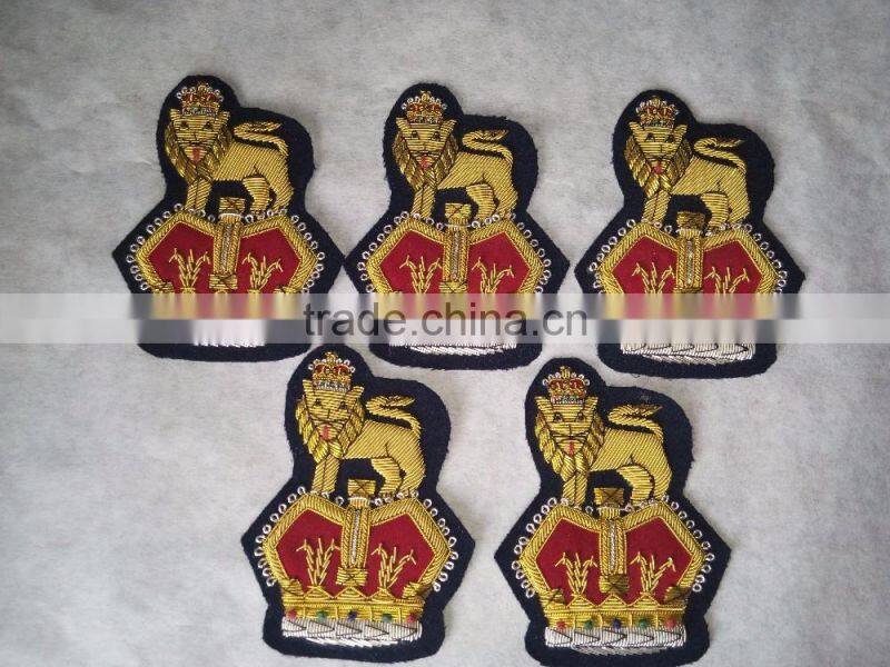 Hand Embroidery Badge Bullion Wire Horse Badge