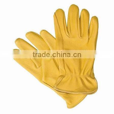 White Leather driver gloves