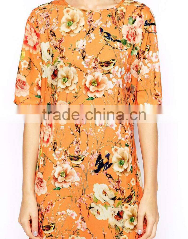 True Decadence Shift Dress in Botanical Floral Print