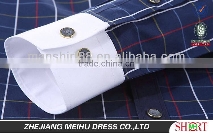 Fancy design men shirt classic plaid fabric men shirt turkey