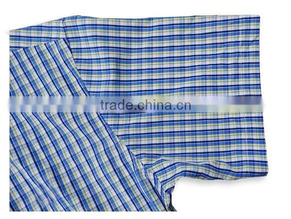 Stylish men t-shirts cheap fancy plaid fabric korean men t-shirt