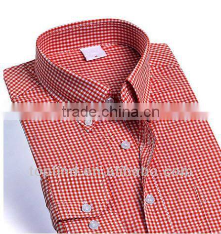 Fashionable classic long sleeve blue plaid dress shirts for man