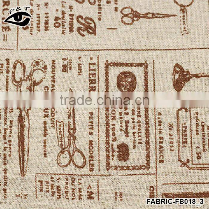 Sewing Tool Printed Canvas Zakka Fabric Western-style Linen&Cotton Fabric Patchwork Textile for Tablecloth 160cm