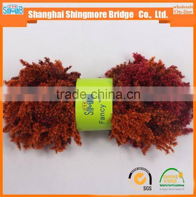 Online shopping alibaba China novelty yarn supplier hot wholesale acrylic knitting loop yarn for neckerchief