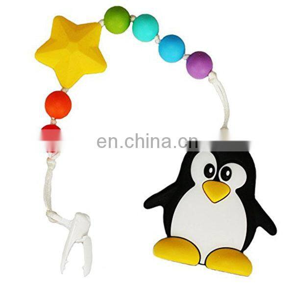 Cute Bear Shape Silicone Baby Teether Baby Pacifier Clip NursIng Toys