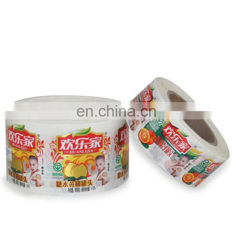 Custom canned fruit adhesive paper label sticker with customized printing