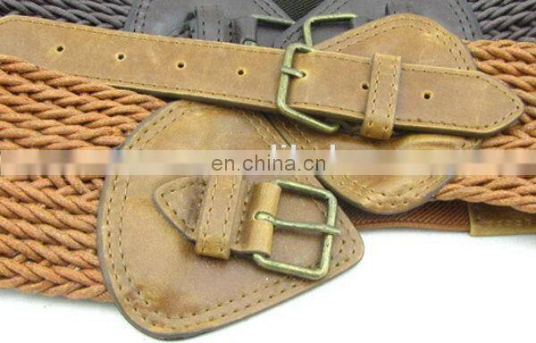 Fahion Elastic Braided Belt For Women Leather Belt Making Machine