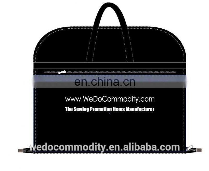 Zipper wrap around mens suit foldable garment bags with pocket travel suit bags