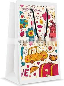 Beautiful and multiwork base unique Pack of 10 Premium High Quality Big Paper Bags 8" inch x10" inch collection Happy birthday.