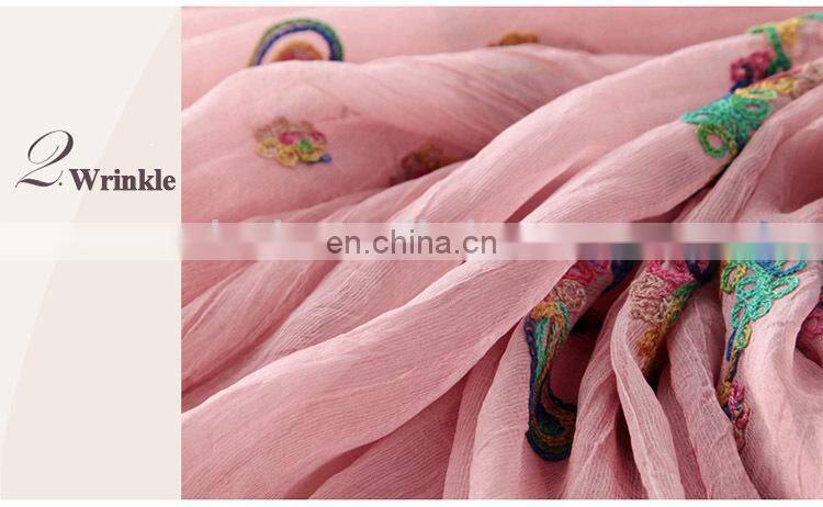 Fashion Embroidered Shawls Flower Muslim Hijab Scarf Female Artesanato Embroidery Wrap
