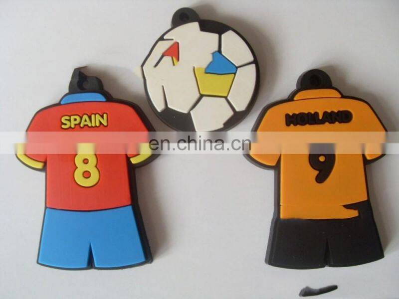 World Cup custom football and t-shirt logo soft pvc key chain,soft pvc keyring,plastic keychains