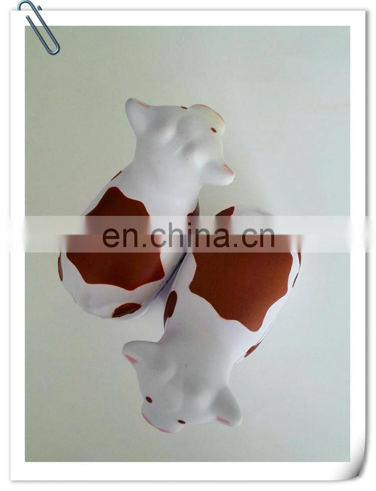 hot sale high quality PU stress ball cow shape/PU funny cow toy/customed PU promotional gift cow