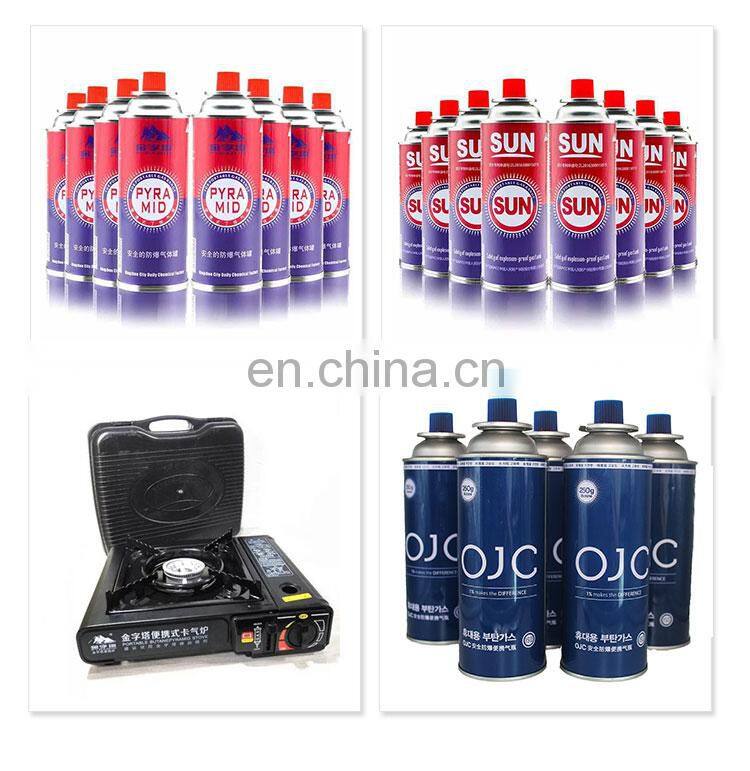 Outdoor Stove With Filled Propane Camping Butane Gas Cartridge