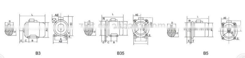 start capacitor single phase 220v 2HP 1.5kw 2880rpm induction motor