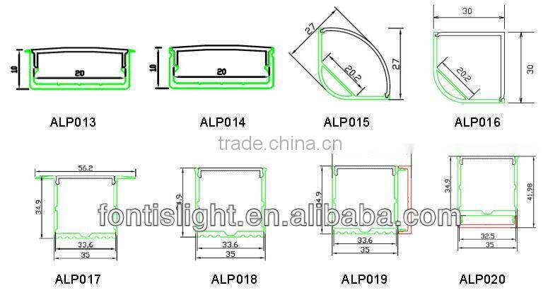 New design&Hot sale dimmable 18W LED strips touch switch along with ALP007 aluminum profile
