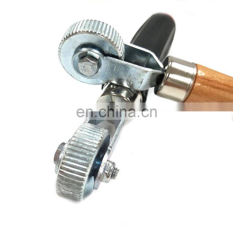 Wooden Handle Patch Tyre Retreading Repair Pinch Roller Hand Tool