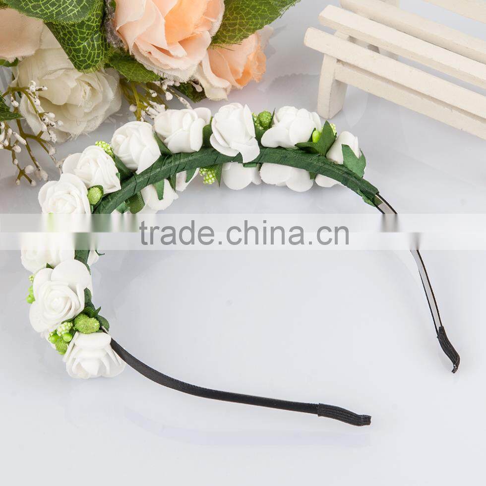 Wholesale Alibaba Wedding Decorate Flower Headband,Floral Bridal Wreath