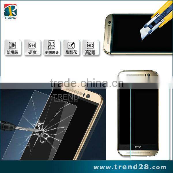wholesale 0.3mm 2.5D 9H tempered glass for HTC M9