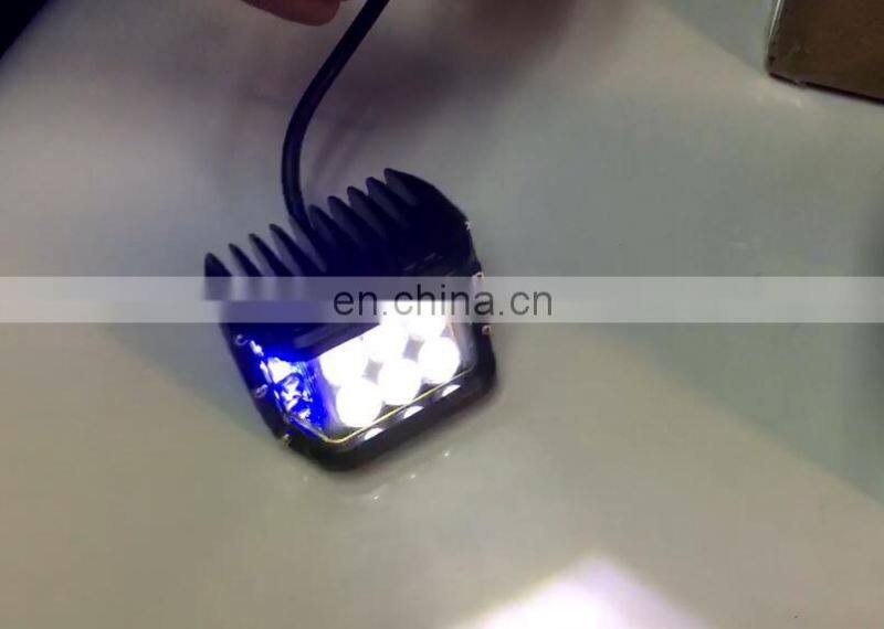 LED6496 LED WORK LIGHT Aluminum Alloy led spotlights driving lights Imitation 48W white and blue flash 9-48V LANTSUN