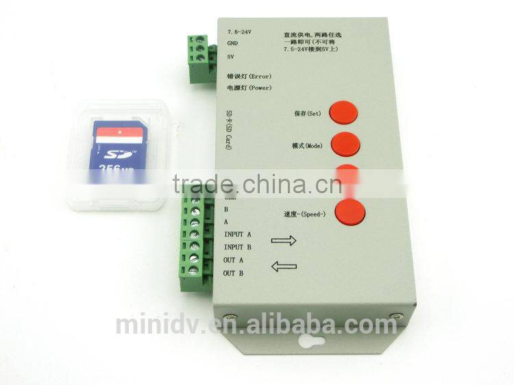 SD Card Recognizable DIY Color Changing Mode T-1000S Programmable LED Strip Controller Especially for Dream-color Changing Strip