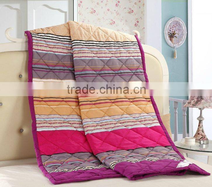 100% polyester Queen size printed yellow floral bed quilt queen chinese comforter set