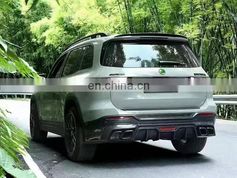 Runde Carbon Fiber For Mercedes-Benz GLB X247 Body Kit Front Lip Rear Lip Hood Cover Grille Exhaust Wind Knife Mirror Shell